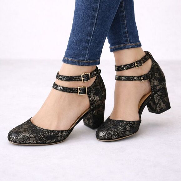 Unisa Shoes - Unisa Black Lace Women's Heels